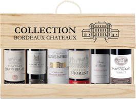 Bordeaux Rotwein Kollektion in der 6er Holzbox