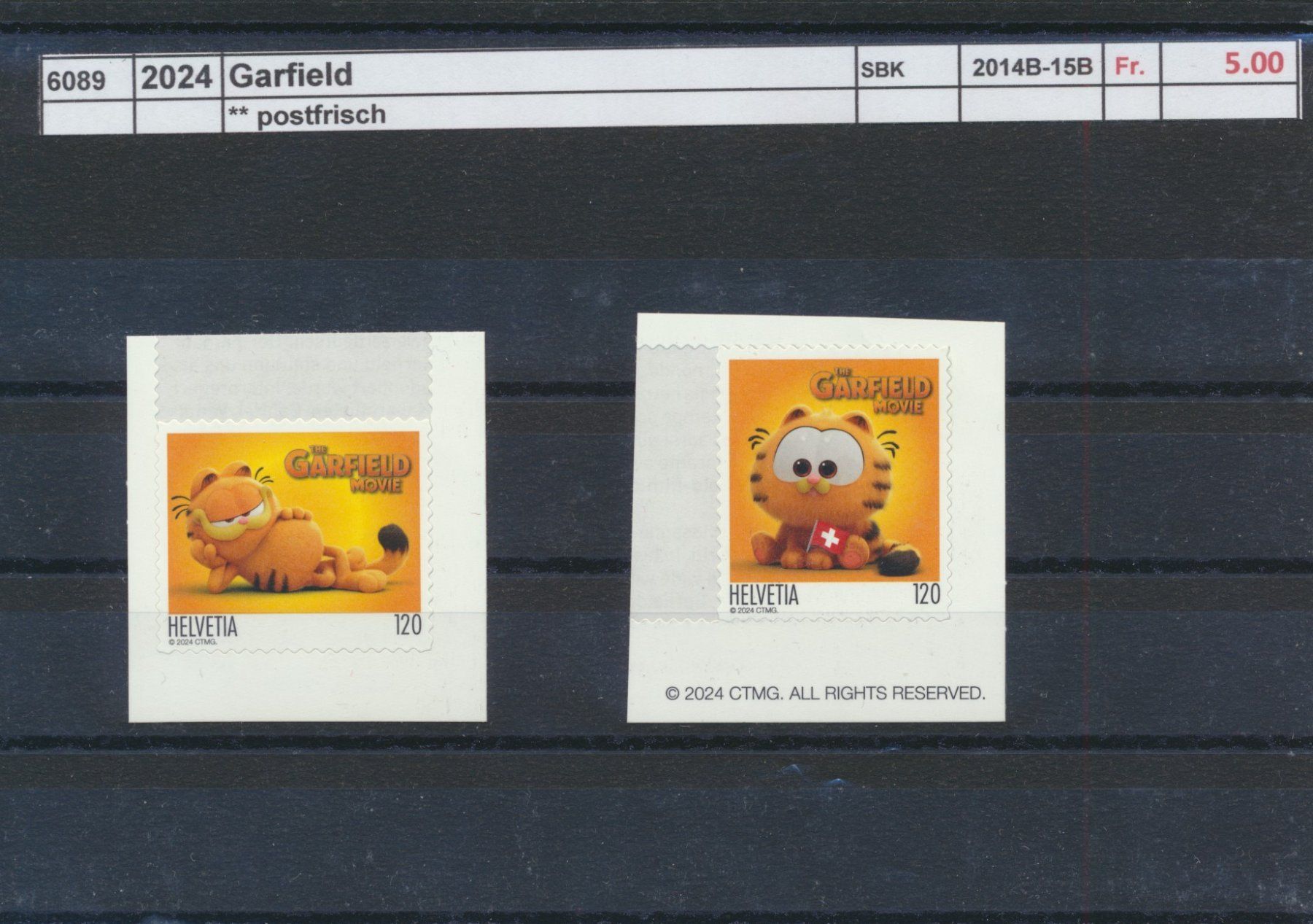Tous les timbres: 2024 "Garfield", ** postfrisch – Neuf (Voir description) à Winterthur par Zupogeru