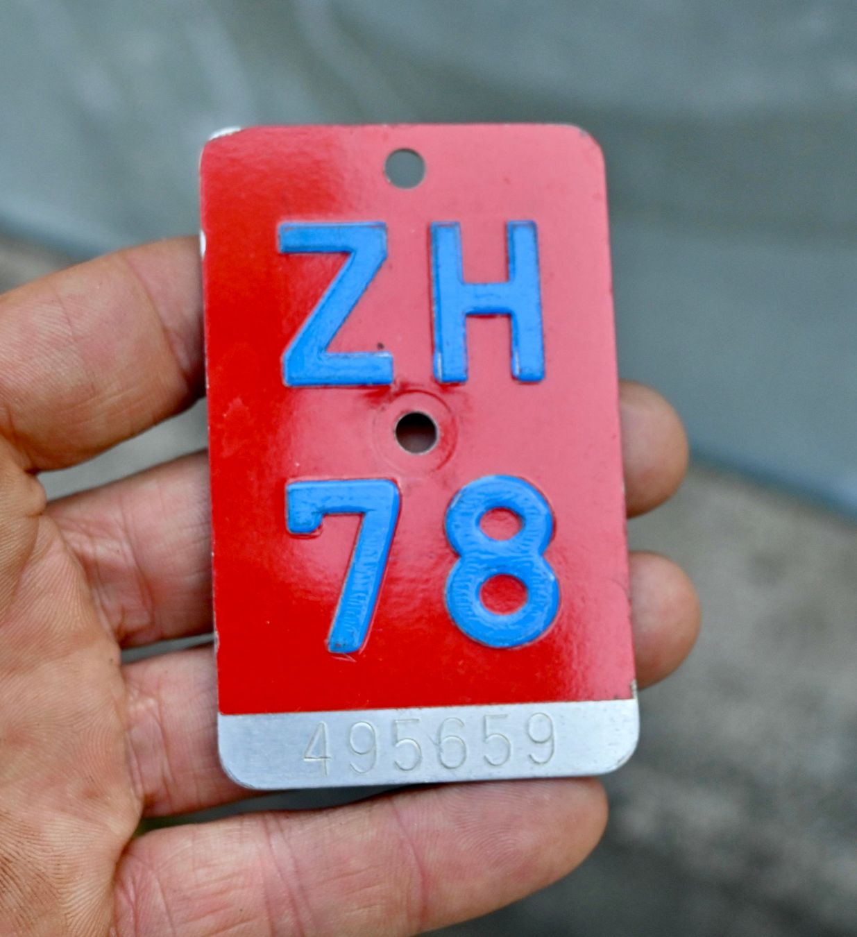 Schilder: Velonummer ZH von 1978 - Zürich – Gebraucht aus Pfaffhausen von mono_rec 1