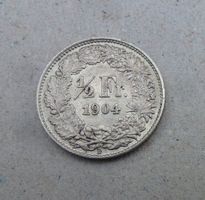 ++ 1/2 Franken 1904, gute Erhaltung