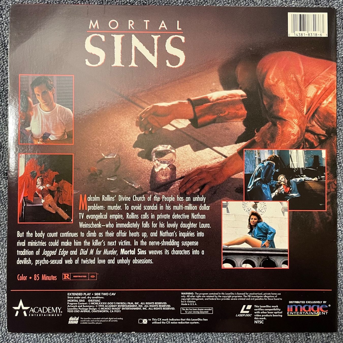 Alle DVDs: Mortal Sins - LASER DISC - ID8318AC - Englisch Original – Gebraucht aus Stans von Brode 1