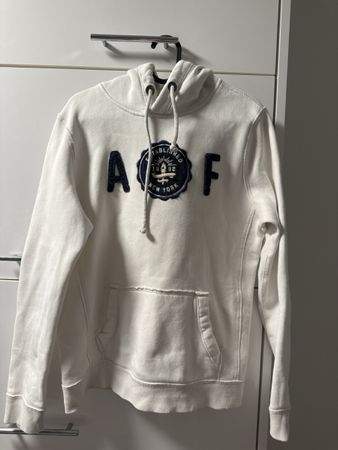 Abercrombie & Fitch Hoodie weiss Grösse S mit kleinen Löcher