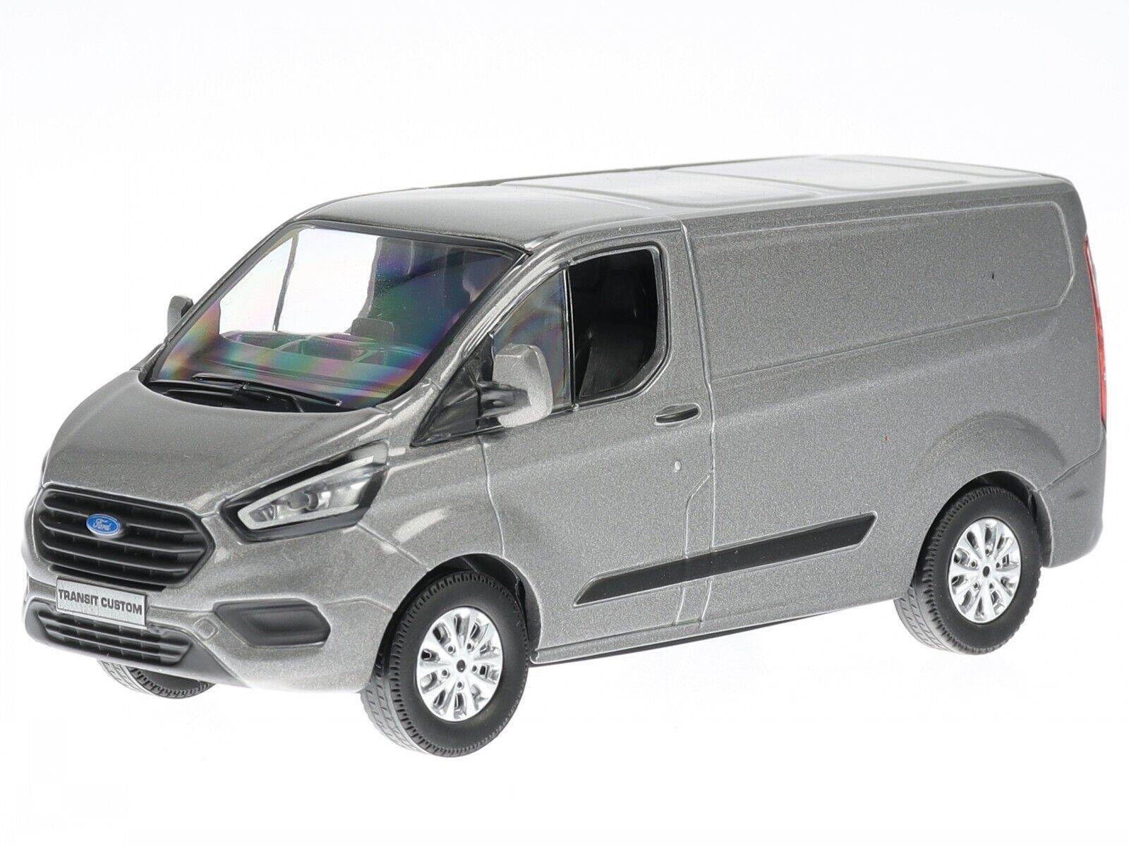 Ford Modellini d'auto: Ford Transit Custom V32MCA Phase II seit 2018 Magnetic grau – Nuovo e nell'imballaggio originale da Gerlafingen venduto da espero88