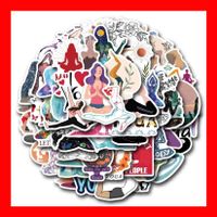 50 tlg Stickerset Yoga Abziehbild Feng Shui Pilates Ruhe