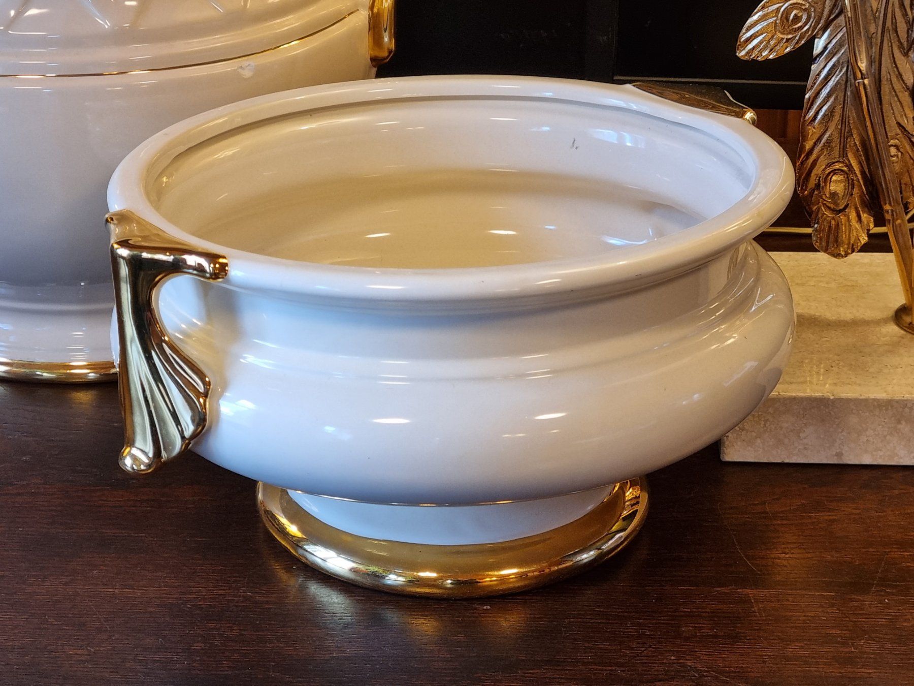 Blumentöpfe: Gilde Handwerk Cachepot Art Déco elfenbein/gold – Gebraucht aus Scharnachtal von devin03 1