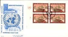 Tutti i francobolli: UNO Genf 1969 Fr. 10.-/-.60 V'block FDC – Usato da Winterthur venduto da Kyoung 1