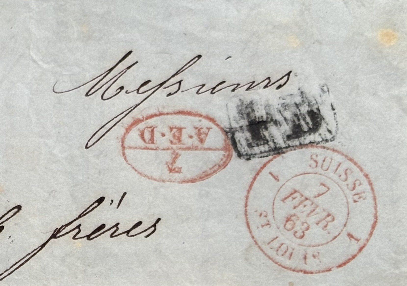 Alle Briefmarken: FALTBRIEF STRUBEL BASEL 1863 – Gebraucht aus Ostermundigen von Heavenmaus75 4