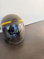CABERG Jethelm / Vespa-Helm mattgrau mit Visier – Grösse XS