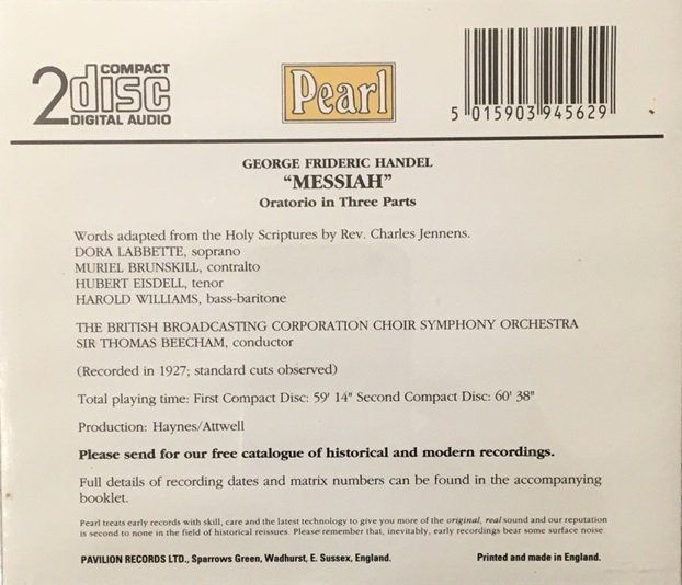 CD: Händel - Der Messias (Thomas Beecham) – Usato da Grüningen venduto da azulamarillo 1