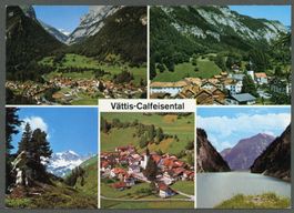  AK color Vättis SG Calfeisental 5-fach Multiview ≈ 1983 