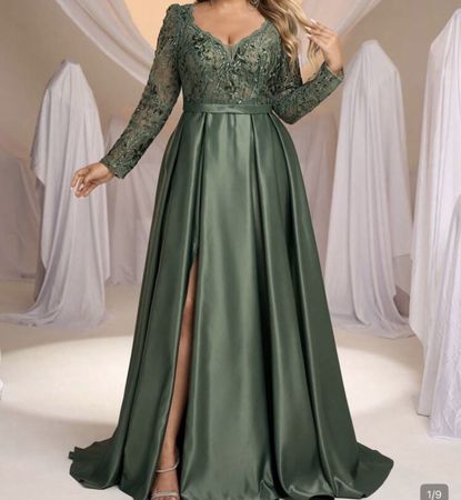 Elegantes grünes Abendkleid – ungetragen XL