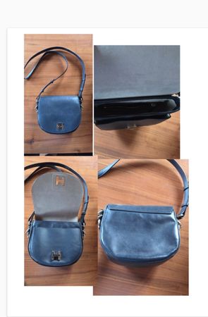 Tasche Leder dunkelblau guter Zustand