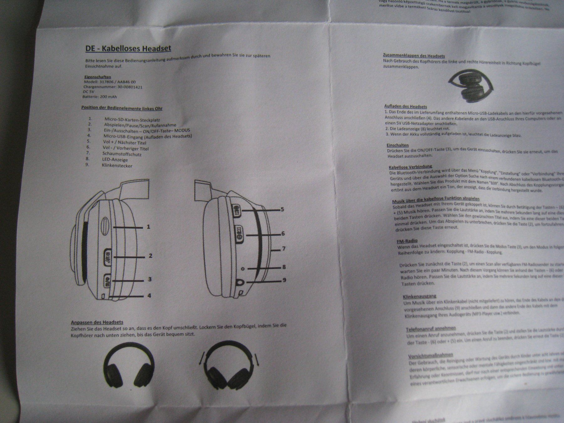 Cuffie: Wireless Headset/Kopfhörer, Werbegeschenk ! – Nuovo (secondo la descrizione) da Buchs ZH venduto da swiss-train 3