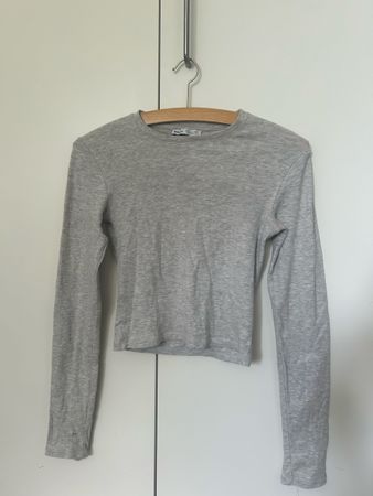 Langarmshirt Bershka grau Grösse S