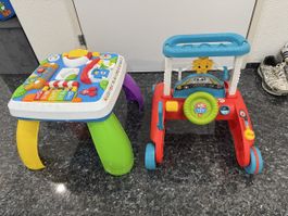 Lauflernwagen + Spieltisch im Set – Baby Lernspielzeug