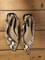 Leder Slingback Schlange, Grösse 40