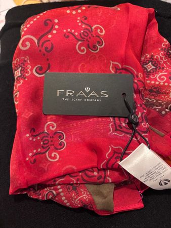 Fraas Seidentuch mehrfarbig: rot/orange/bordeaux/grün/violet