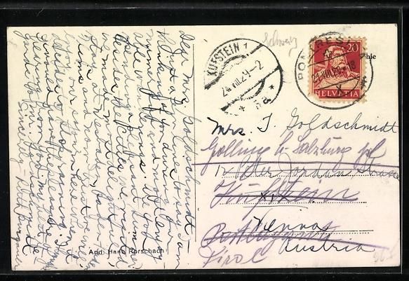 Cartoline postali: AK Pontresina, Panorama, 1929 – Usato da Berlin venduto da bartko-reher 1