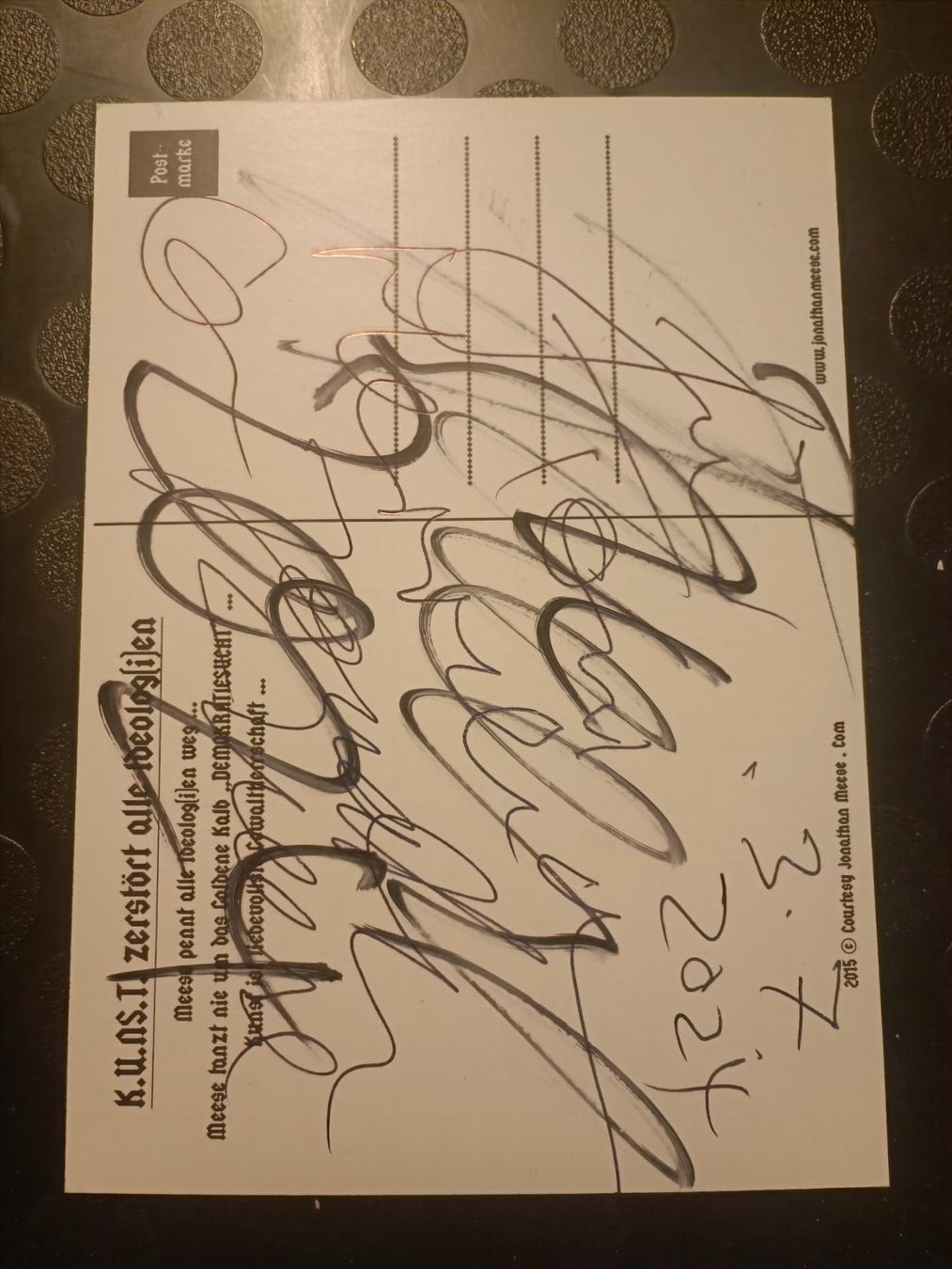 Autografi: Jonathan Meese -  mehrfach signiert – Usato da Menziken venduto da Artographs 1