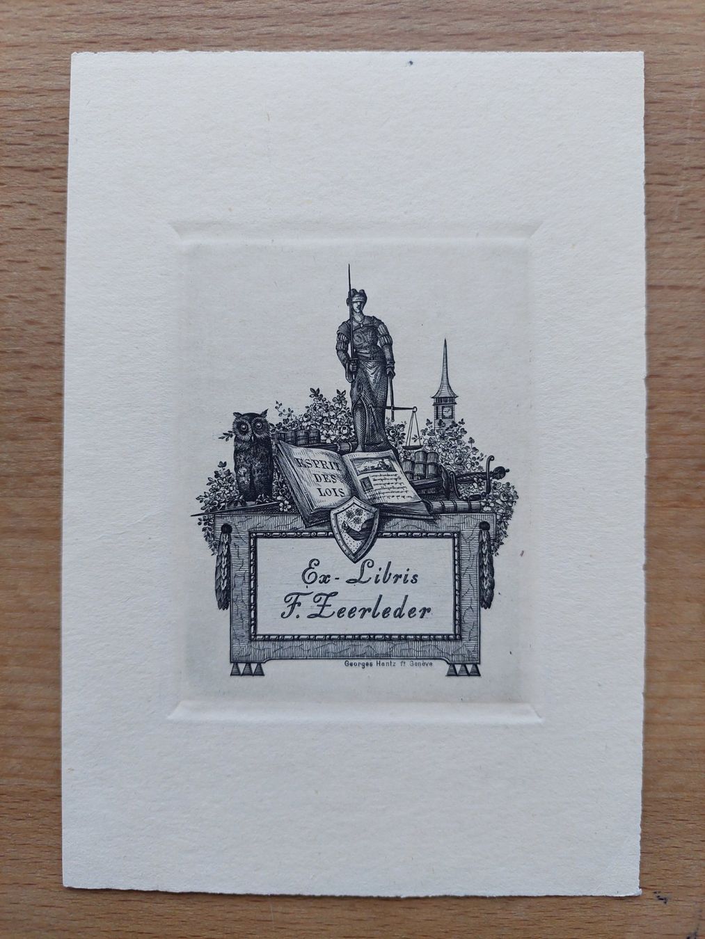 Stiche: Exlibris Georges Hantz - Orig. Kupferstich – Gebraucht aus Obfelden von Exlibris-Art