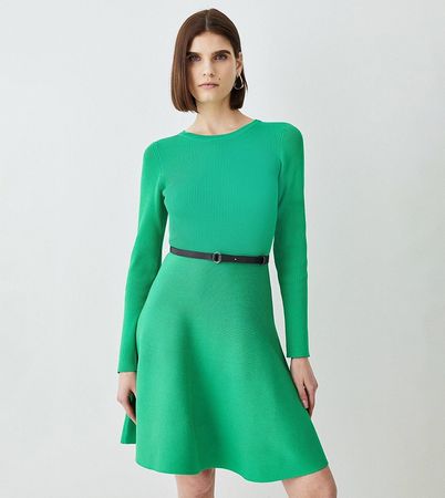Karen Millen skater knitted A-line dress, XS