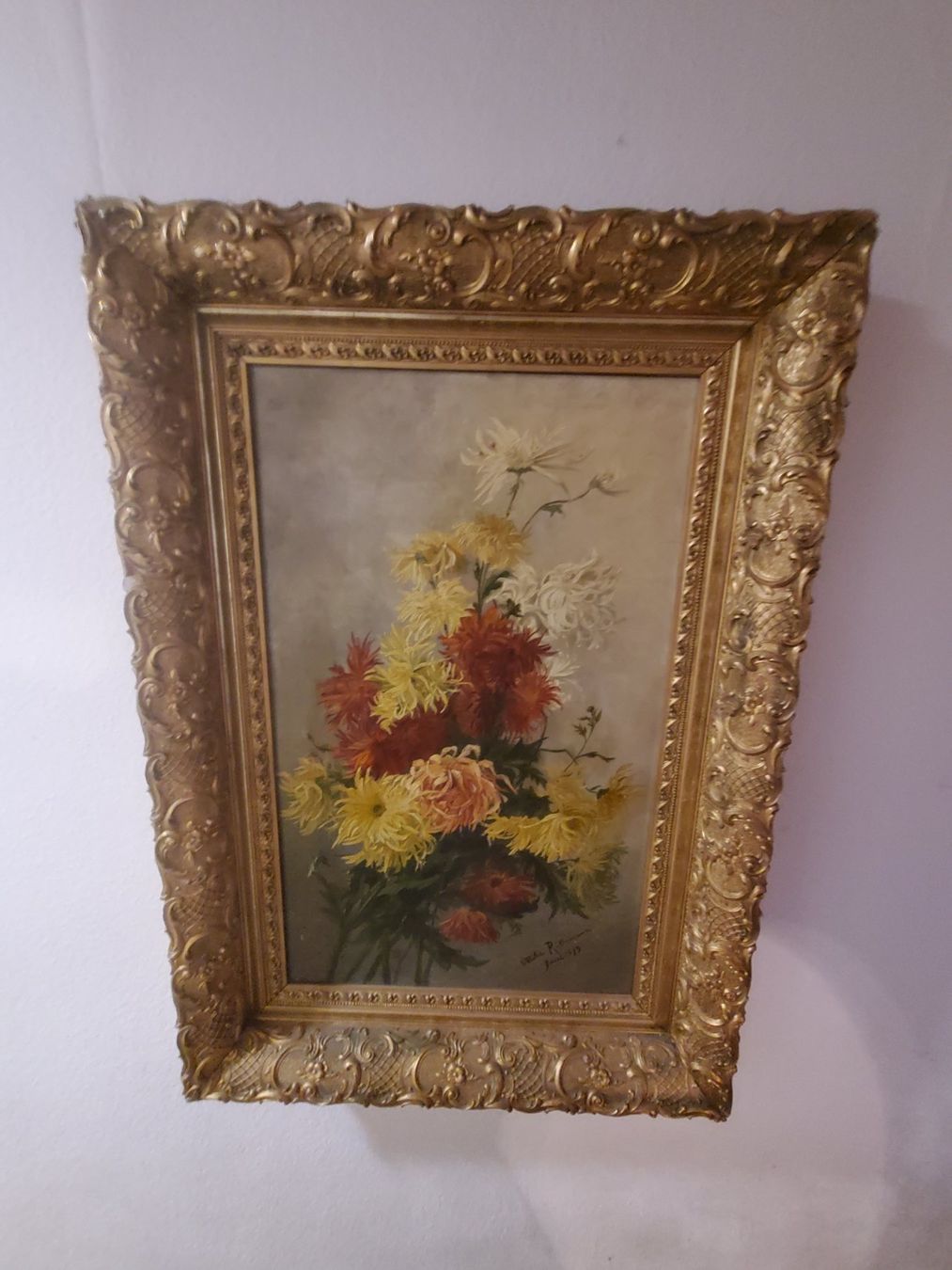 Gemälde: Blumen Gemälde Bouquet Ottilie Rittmeier 1899 Basel – Gebraucht aus Balsthal von redcarpet