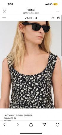 vartist jacquard flower bustier