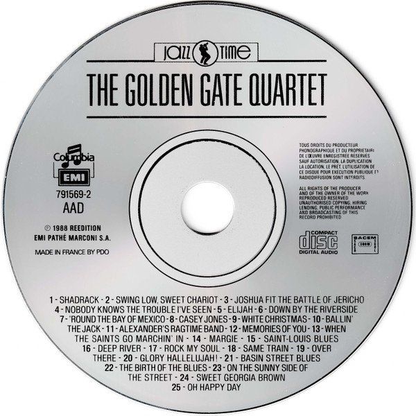 CD: the Golden Gate Quartet - inc. "Oh Happy Day", "Deep River", – Usato da Unterbäch venduto da vuqsa 2