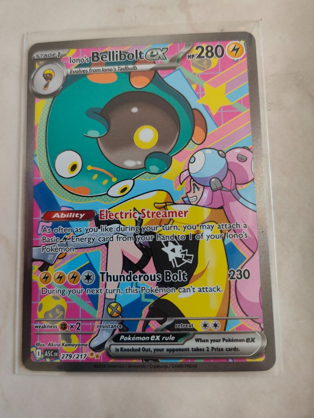 Pokémon Carte collezionabili: Carta Pokemon Bellibolt EX 279/217 – Nuovo (secondo la descrizione) da Arbon venduto da LucaItaliano