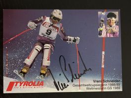 Vreni Schneider Autogrammkarte - Ski Legende Schweiz!