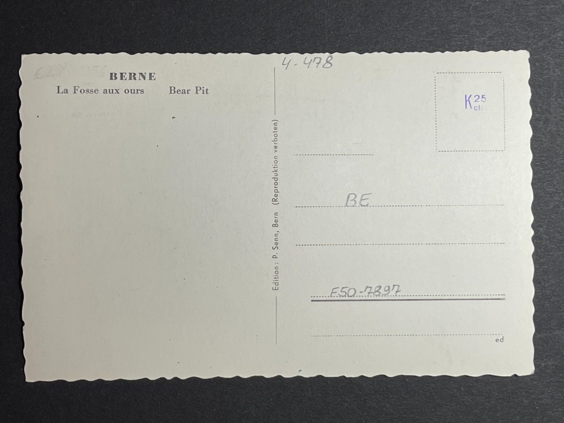 Ansichtskarten: Bern, Bärengraben – Gebraucht aus Steg VS von _vinci_ 1