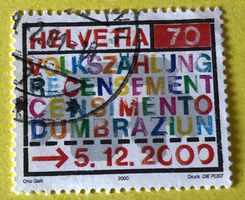 Nr.1005 GESTEMPELT Volkszählung 2000  Siehe Original Fotos.