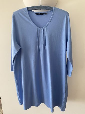 Ulla Popken Longshirt, Tunika hellblau, Grösse 42/44,