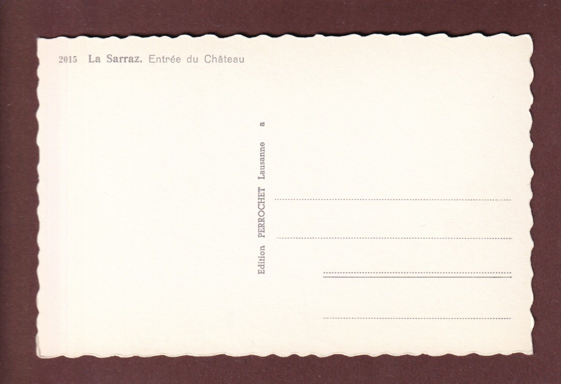 Cartoline postali: LA SARRAZ - Entrée du château – Usato da Pully venduto da nicecards-shop 1