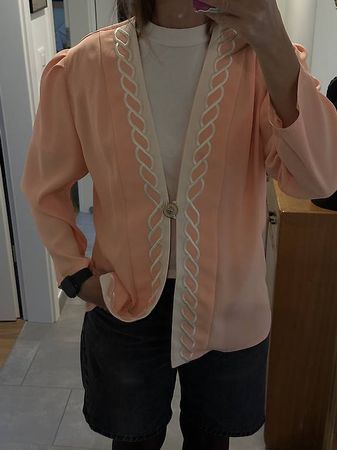 Magnifique chemise vintage abricot, taille L