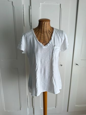 FARFALLA - Feinstrick T-Shirt weiss M