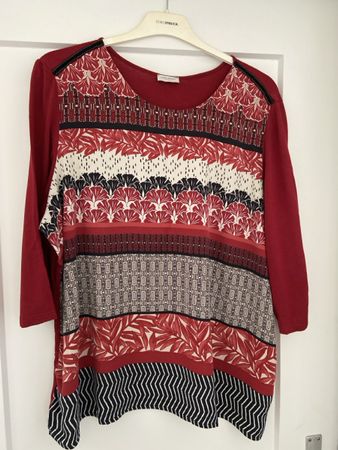 Gerry Weber Shirt, Grösse 48, Herbstliches Rot-Design