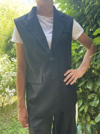 Gilet Lungo-design partit-1size-chic e sexy 