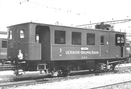 Uerikon Bauma Bahn Triebwagen CZm 31 Nummer 3