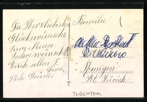 Cartoline postali: Turbenthal, Ortsansicht mit Restaurant u – Usato da Berlin venduto da bartko-reher 1