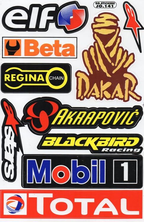 Sponsoren Logo Aufkleber Sticker 1Bogen 27x18cm Tuning ST261 (Neu und ...