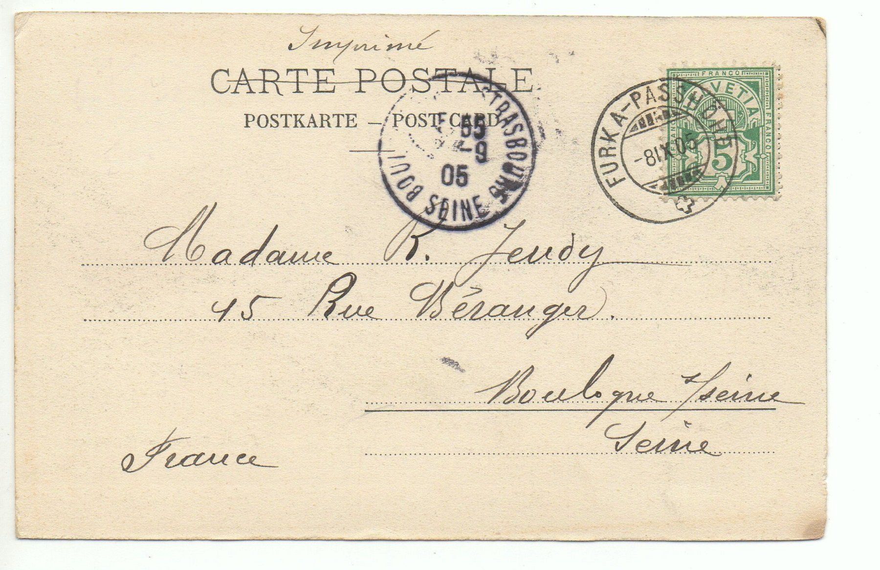 Cartoline postali: FURKA PASSHÖHE – Usato da Jona venduto da philajona 1