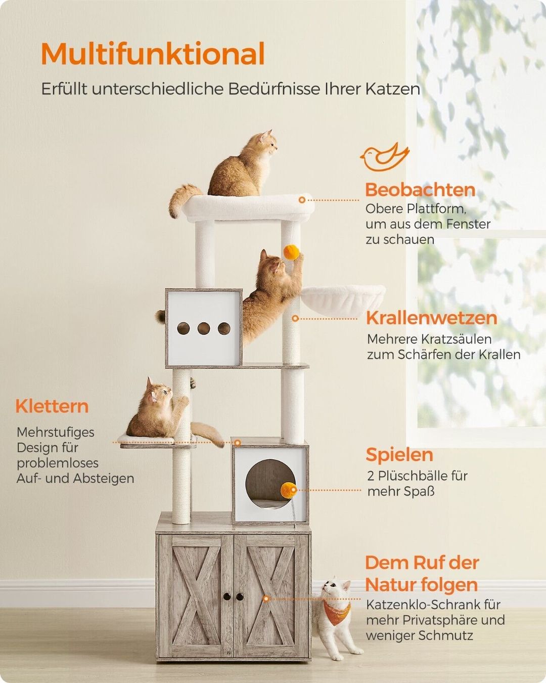 Arbres à chats: FEANDREA Kratzbaum 185cm – Neuf avec emballage d'origine à Bottighofen par zaap 2