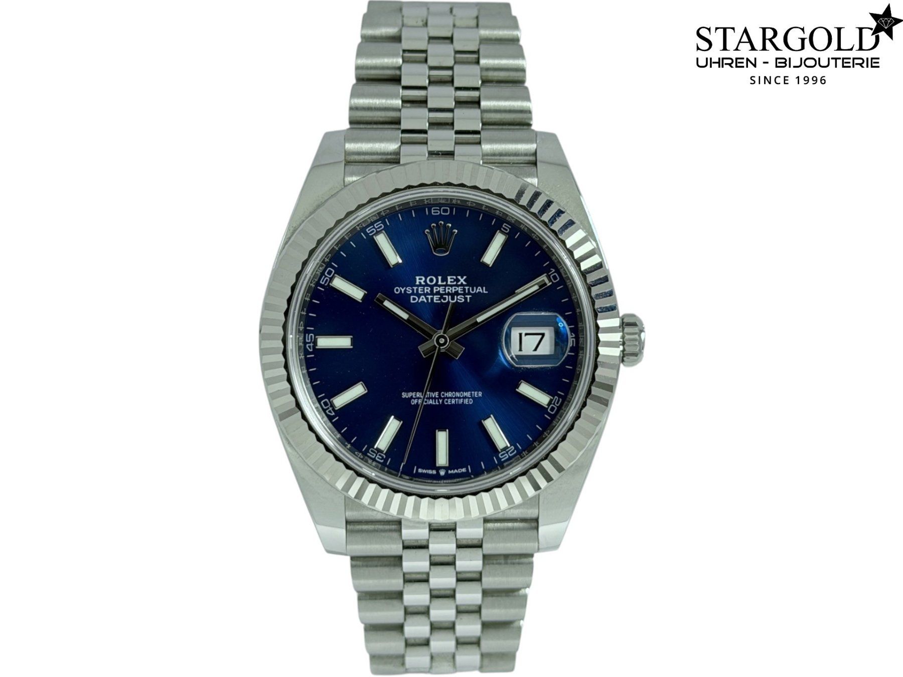 Rolex Uhren: Rolex Datejust 41 blau - 126334 – Gebraucht aus Zürich von Stargold-Uhren