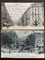 GENÈVE Rue du Mont-Blanc animée, Hotel Suisse / Schweizerhof