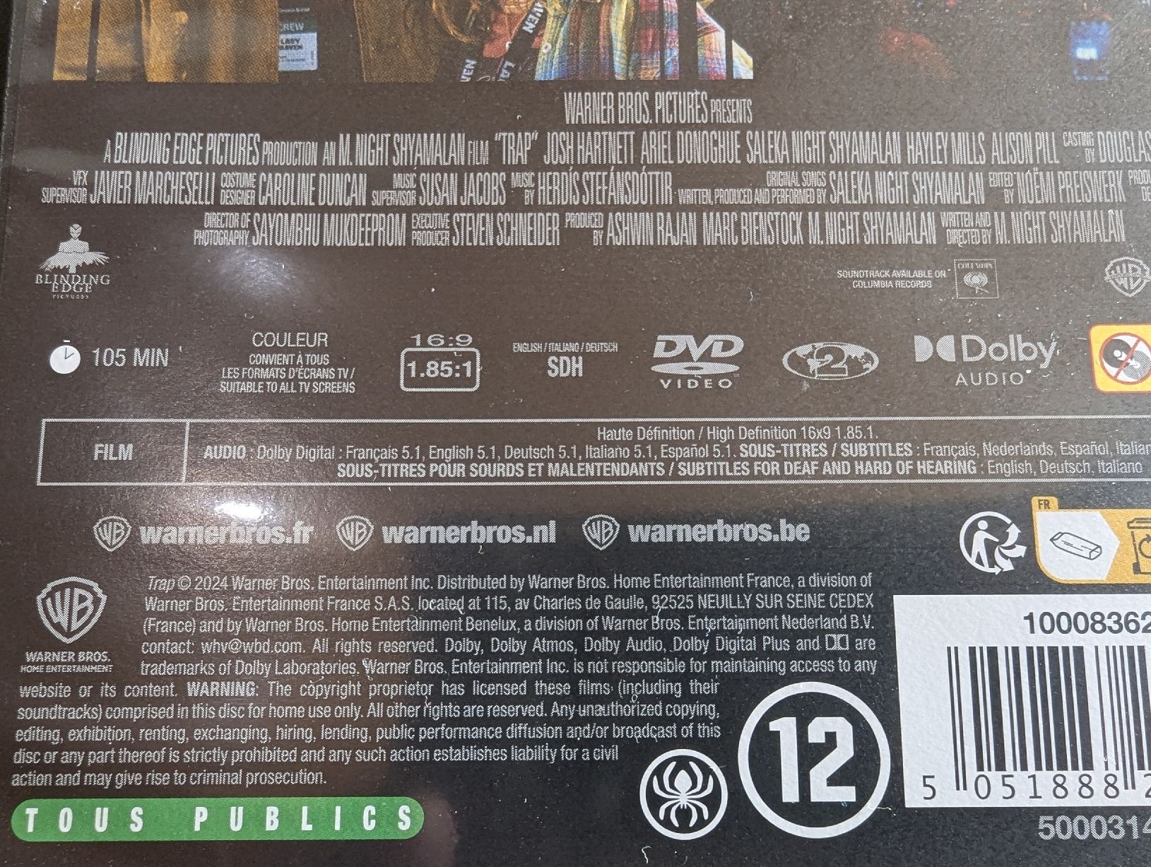 Alle DVDs: Trap M. Night Shyamalan Josh Hartnett – Neu (gemäss Beschreibung) aus Broc von jcr_5cqy 2