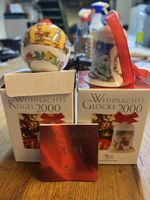 2 Hutschenreuther Porzellan Weihnachtskugel (f)