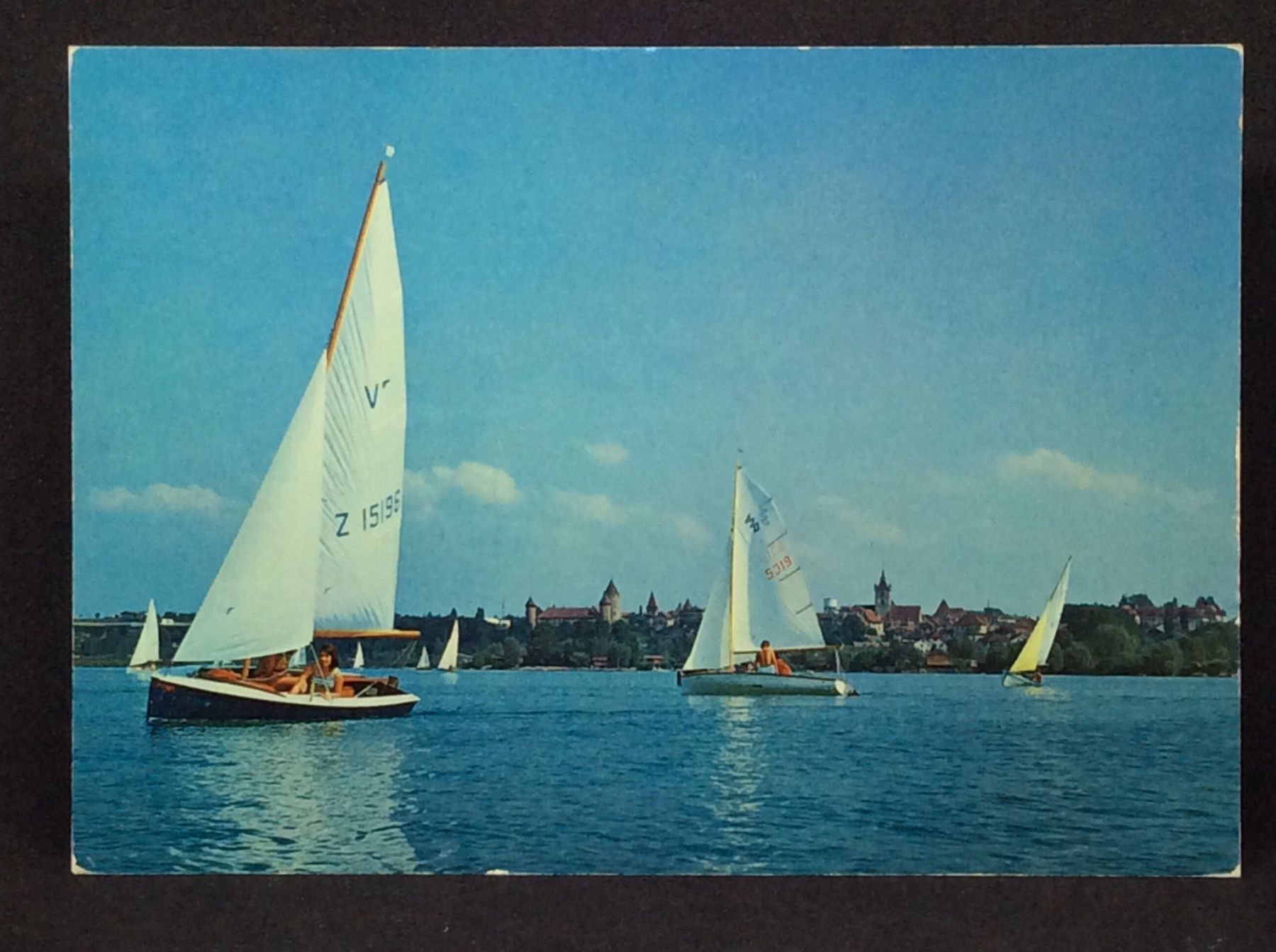 Cartoline postali: Voiles au large d'Estavayer – Usato da Widnau venduto da Brusi9