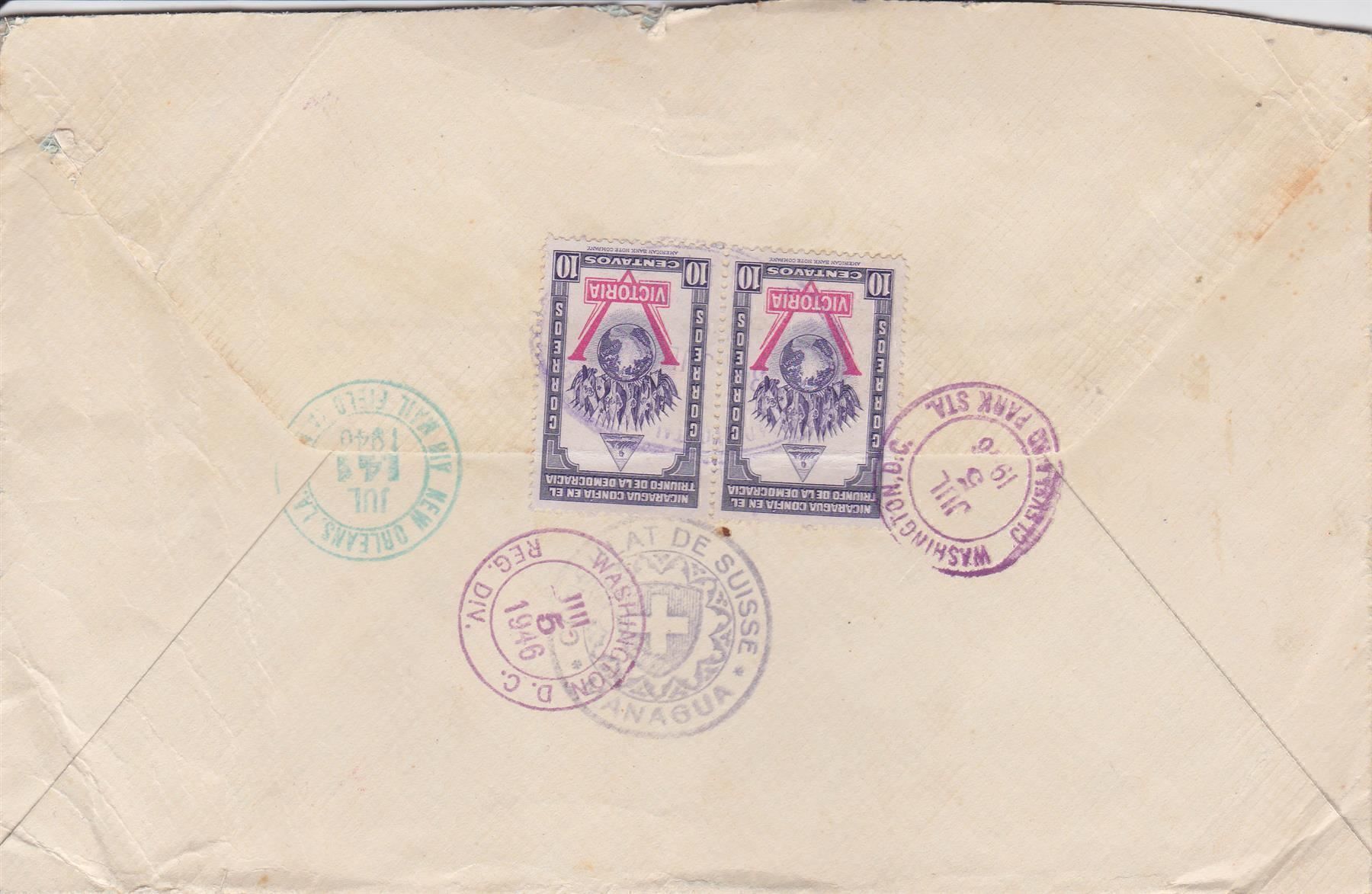 Tutti i francobolli: Nicaragua/Guatemala: Beleg der CH-Bot-.. – Usato da Wenslingen venduto da riger11 1
