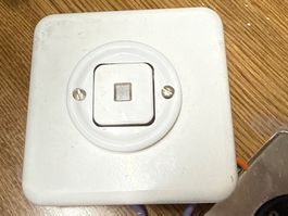 Aus Hausräumung:  alte Steckdose / Schalter (5)